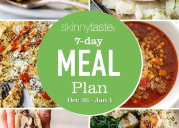 7 Day Healthy Meal Plan (Dec 26-31)