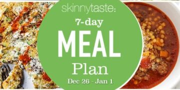 7 Day Healthy Meal Plan (Dec 26-31)